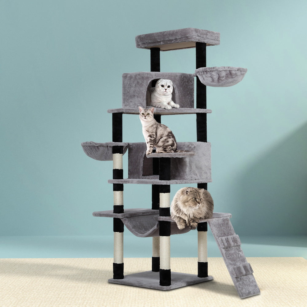 161cm Cat Tower Scratching Post Tower Wood Condo House Play Bed